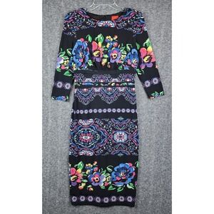Melrose Sheath Dress Women 6  Floral Medallion Boho Midi 3/4 Sleeve AAAC1AALJ